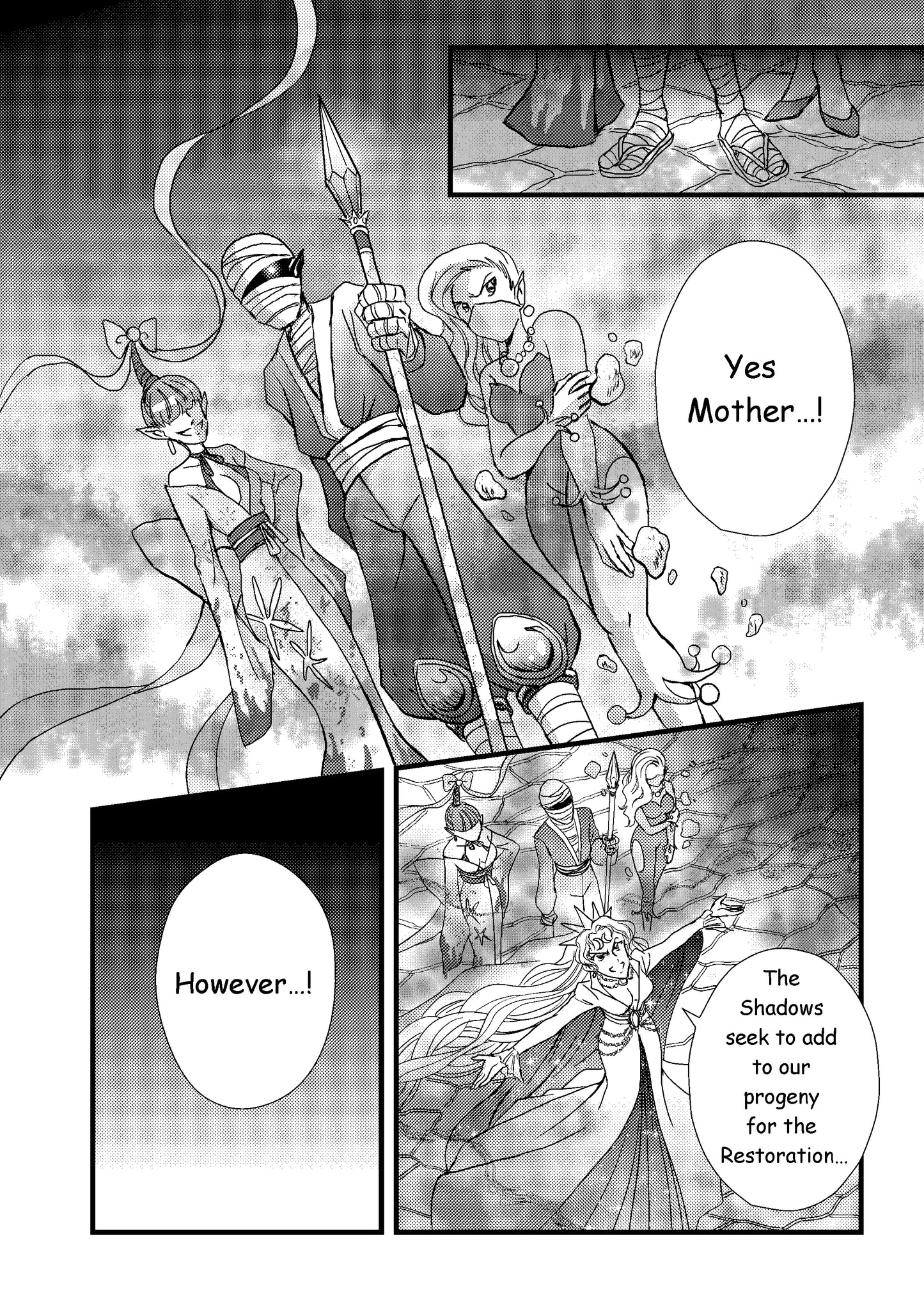 The Shadow Triad appears before Lady Sin in hit shoujo manga series Love or Duty