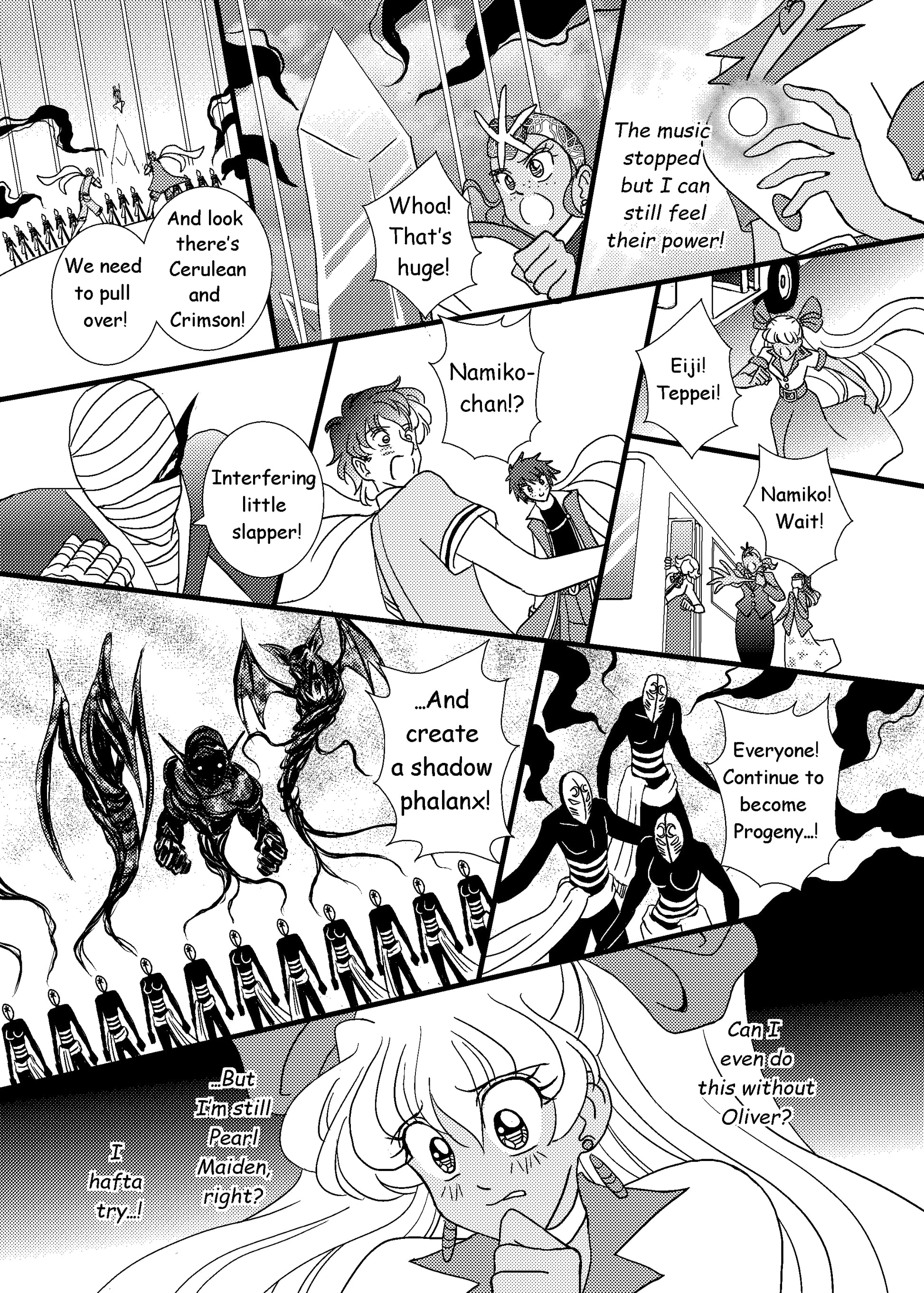 A battle with the evil Shadows on the Rainbow Bridge in Tokyo, Japan is underway in hit shoujo manga series Love or Duty