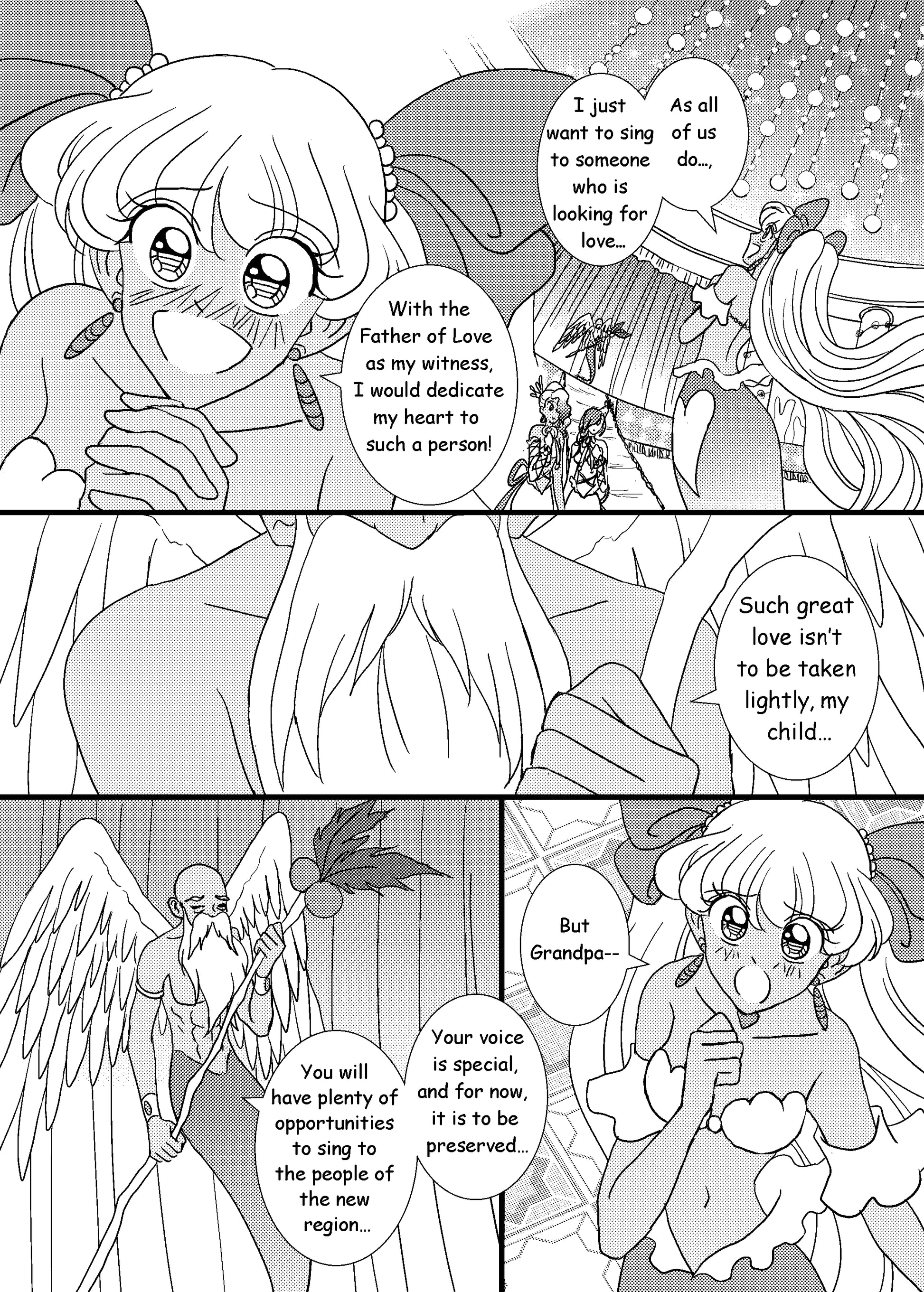 Namiko makes a solemn vow in front of God and her grandfather in hit shoujo manga series Love or Duty