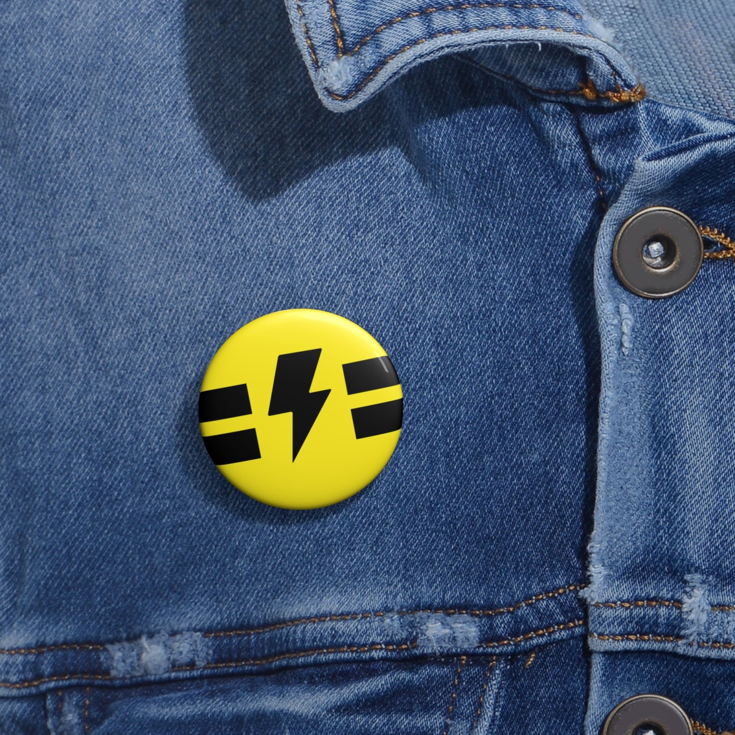 Young Lightning Pin Button