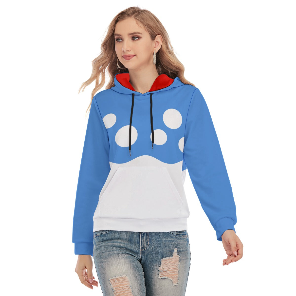 Azu-Bubble Women's Slim Pullover Hoodie