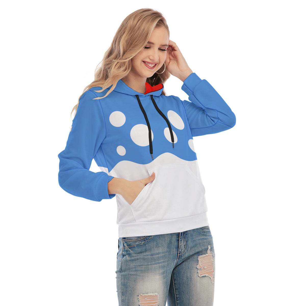 Azu-Bubble Women's Slim Pullover Hoodie