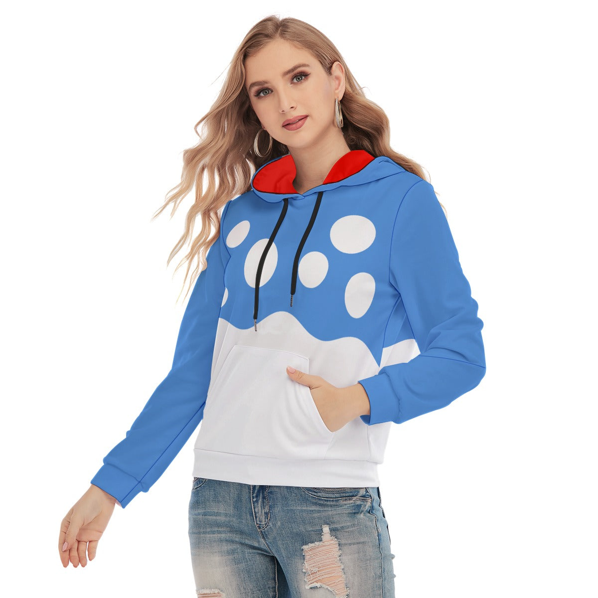 Azu-Bubble Women's Slim Pullover Hoodie