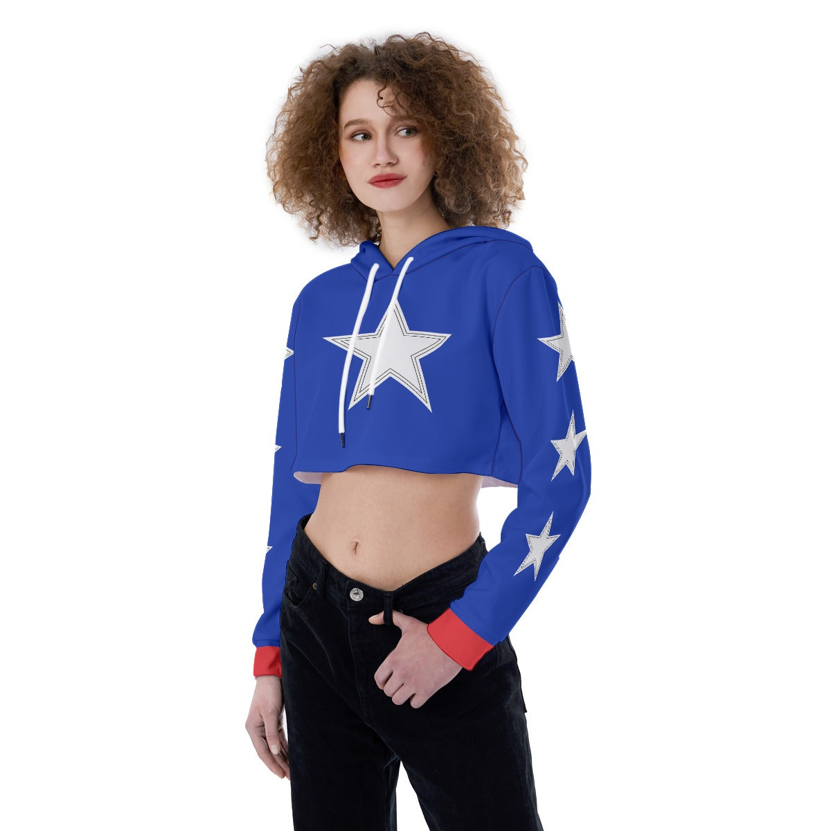 Star Heroine Women's Crop Top Hoodie