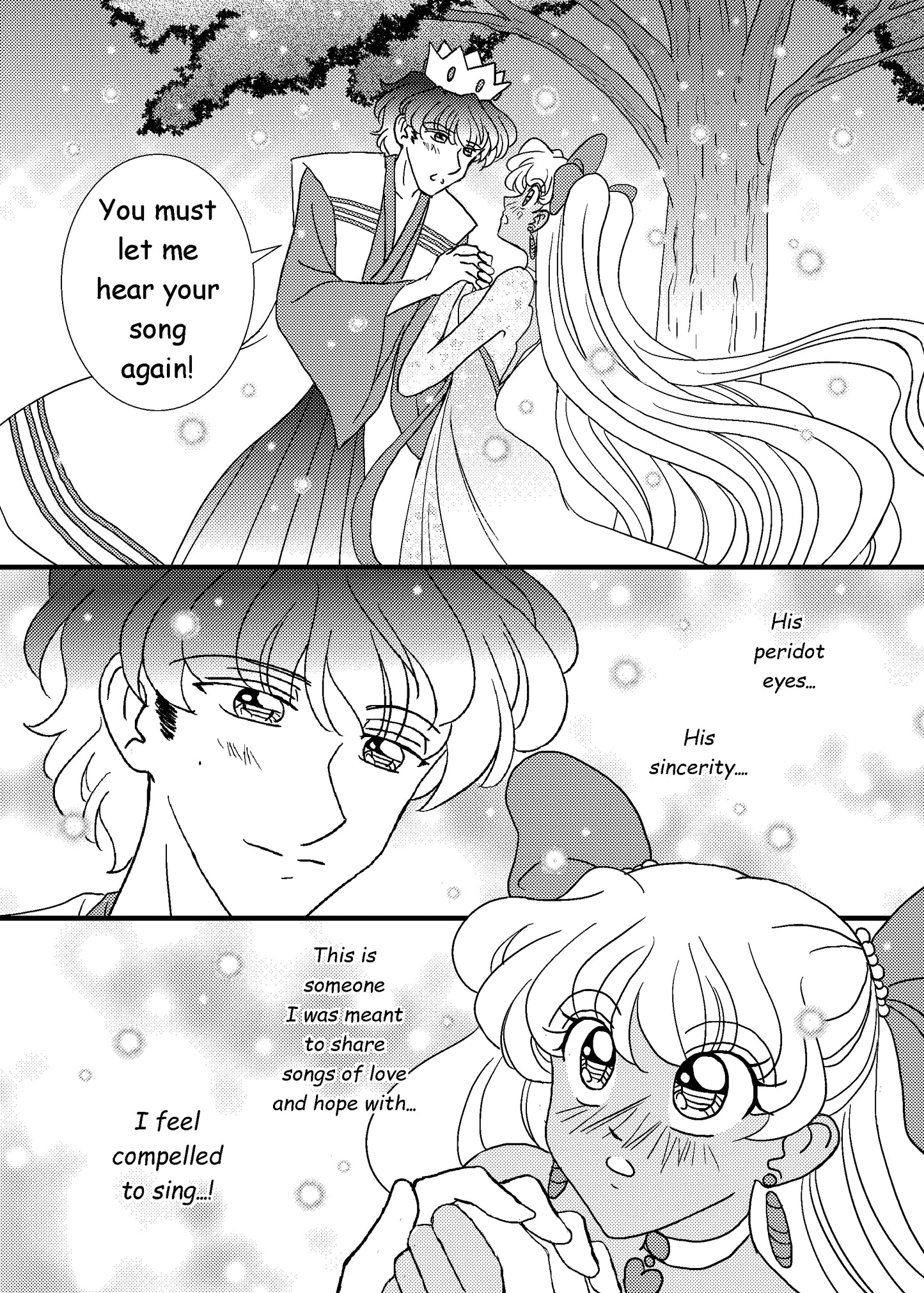 Prince Eiji and Namiko surrounded by fireflies in hit shoujo manga series Love or Duty