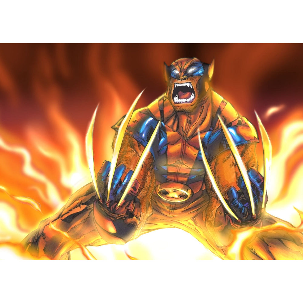 Wolverine's Burning Rage - Art Print